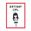 Birthday Poster Birthday girl 30X40 cm + red frame