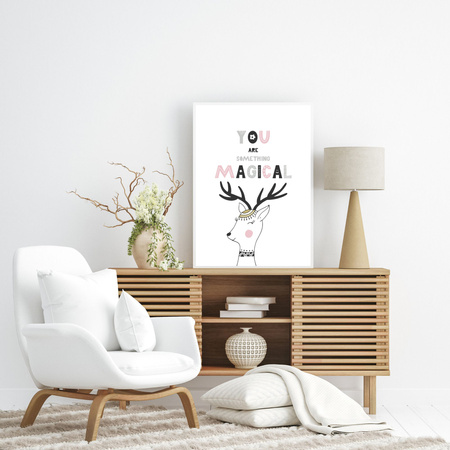 Children's poster You are something magical 40X50 cm + gold frame