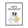 Let's celebrate Birthday Poster_2 30X40 cm + gray stone frame