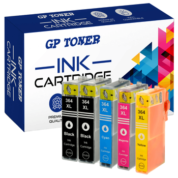 Set of 5x Replacement ink cartridges for HP DeskJet 3070 3522 4622 GP-H364XL CMYKK GP