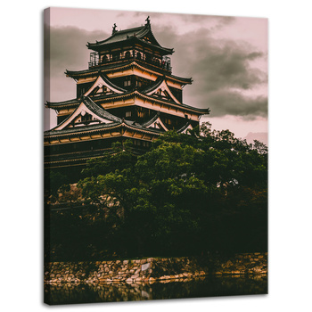 Canvas Print Architecture Hiroshima Castle 30x40 cm