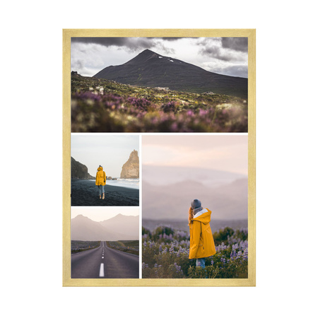 Your photo as a poster + gold frame 24x30 cm