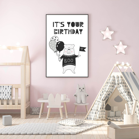 It's your birthday Poster 40X50 cm + silver frame