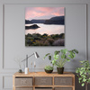 Canvas Print Nature Mountains Water Sky Flowers Plants 90x90