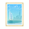 Dubai City Poster 40X50 cm + gold frame