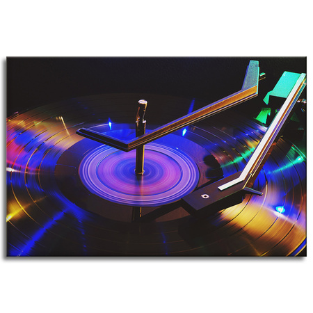 Canvas Print Music Turntable LED 90x60