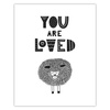 Children's poster You are loved 40X50 cm + gold frame
