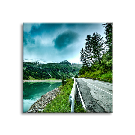 Canvas Print Nature Lake Mountains 40x40 cm