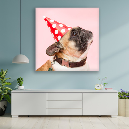 Canvas Print Youth Birthday Pug 90x90