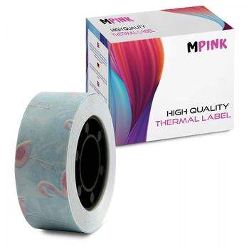 Thermal tape label paper MP-RL-15*4M-FF Flamingos in Forest