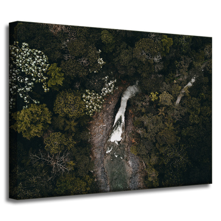 Canvas Print Nature Waterfall from a bird's eye view 40x30 cm
