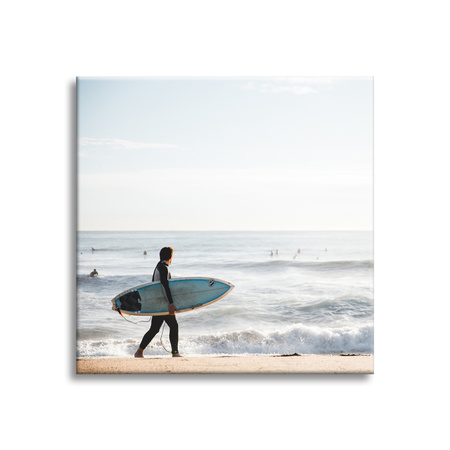 Canvas Print Surfing Sea Water Summer Beach 90x90