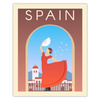 Poster Cities of Spain 40X50 cm + gold frame