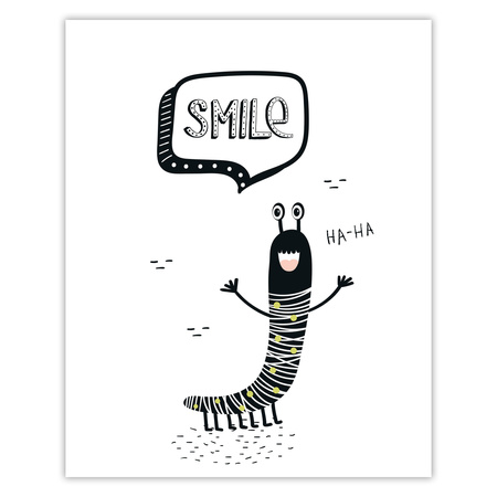 Children's Smile poster 40X50 cm + gold frame