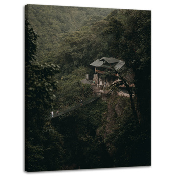 Canvas Print Nature House in the Mountains 30x40 cm