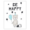 Be happy Birthday Poster 24X30 cm + yellow frame