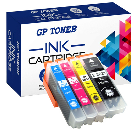 Set of 4x Replacement Inks For Epson Expression Premium XP 605 700 810 26XL GP-E2635XL CMYK