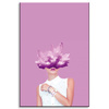 Canvas Print Woman Pink Purple Crystals 80x120 cm