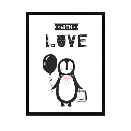 Birthday Poster With love_2 21X29.7 cm + black frame