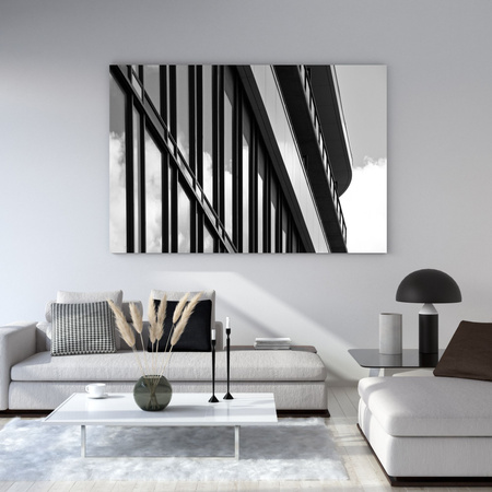 Canvas Print Black and White Modern Building 40x30 cm