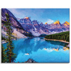 Canvas Print River Mountains Nature Forests 100x80 cm