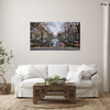 Canvas Print Bikes on the Amsterdam Bridge 100x80 cm