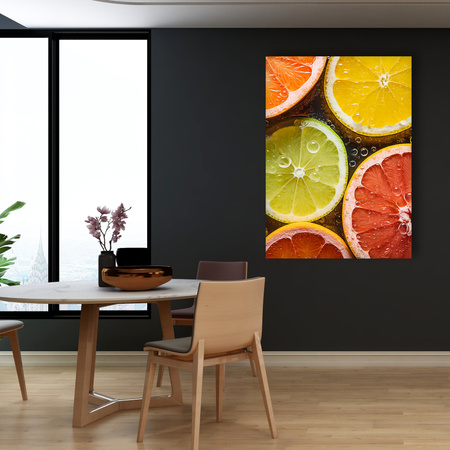 Canvas Print Citrus Freshness Lime Grapefruit Lemon 80x120