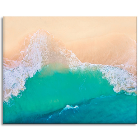 Canvas Print Waves Water Shore Sand 100x80 cm