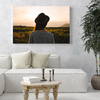 Canvas Print Nature Woman in Hat 100x80 cm