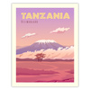 Poster Country of Tanzania 40X50 cm + gold frame
