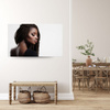 Canvas Print Posing Woman Black Hair 100x80 cm