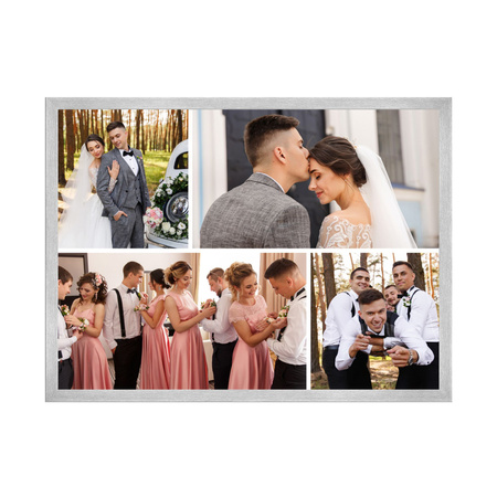 Your photo as a WIZARD poster + silver frame 70x50 cm