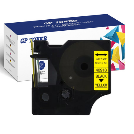Tape for DYMO 7m 9mm yellow/black GP-DY40918