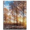 Canvas Print Trees Winter Rising Sun 40x50 cm