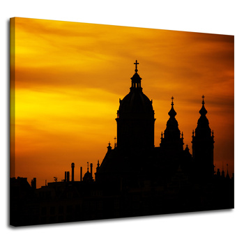 Canvas Print Architecture Rome Sunset 100X80 cm