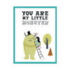 Children's poster You are my little monster 30X40 cm + turquoise sea frame