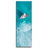 Canvas Print Sailboat Waves Sand Shore 40x120 cm