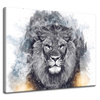 Canvas Print Abstract Black Terrible Lion 100x80 cm