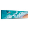 Canvas Print Sailboat Waves Sand Shore 120x40 cm