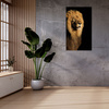 Canvas Print Illuminated Lion Beauty Mane 80x120 cm
