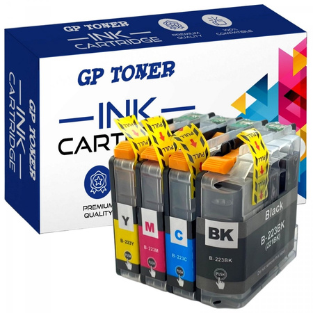 4x Compatible Ink Cartridge Brother LC223 Brother DCP-J4120dw MFC-J4420dw J4620dw J5620dw - GP-B223CMYK XL KIT