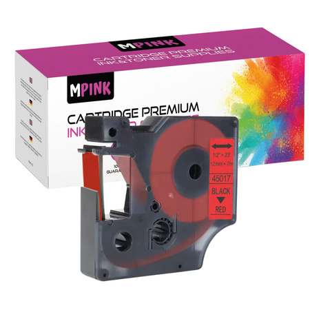 Dymo D1 45017 Red/black adhesive tape 12 mm 7 m GP-DY45017