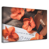 Canvas Print Music Notes Violin Flowers 90x60