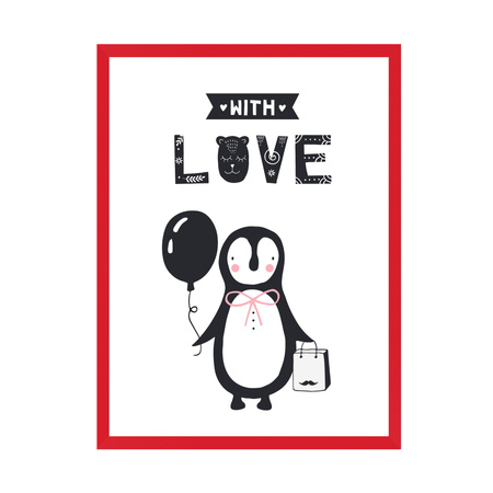 Birthday Poster With love_2 30X40 cm + red frame