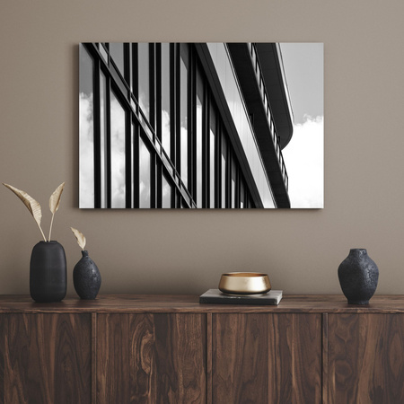 Canvas Print Black and White Modern Building 40x30 cm