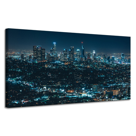 Canvas Print Architecture of Los Angeles at Night 120X60 cm