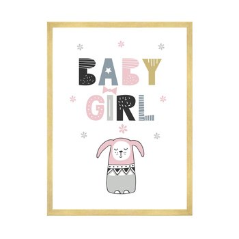 Children's poster Baby girl 40X50 cm + gold frame