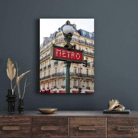 Canvas Print Architecture Paris Metro 50x70 cm