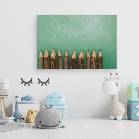 Canvas Print Colored Crayons 90x60