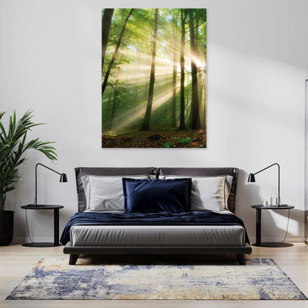 Canvas Print Sun in the Forest Trees Nature 80x100 cm